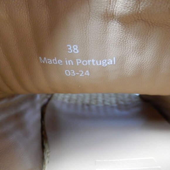 GANNI Butterfly Raffia Platform Mules Heeled Sandals Size 38 8 Natural NEW $425 - Picture 13 of 15